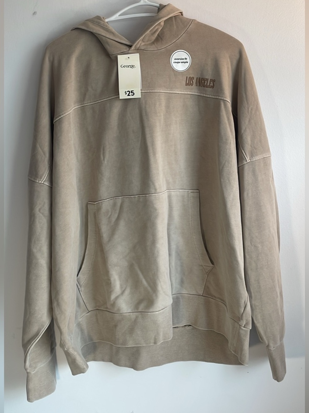 George Men's Crewneck Hoodie Sweatshirt - Taupe